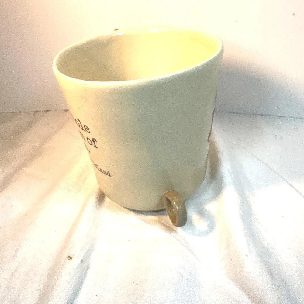 Vintage Bite Me Bait Co. Newport RI Ceramic Coffee Mug Fish Hook Handle EVC